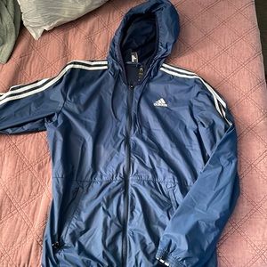 PERFECT CONDITION blue adidas windbreaker. Perfect for any weather